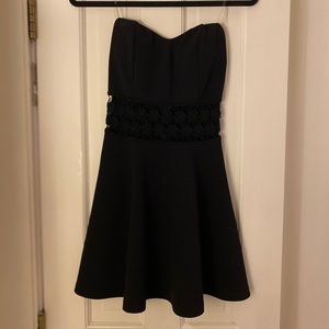 Black strapless dress